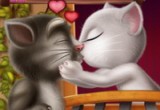 لعبة تقبيل القط توم والقطة انجيلا